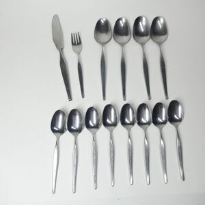 14pc Flatware Lot Spoons Teaspoons Manor House MH20 Stainless Japan MCM Vintage